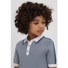 Reiss Kids' Brunswick Geometric Knit Polo Shirt