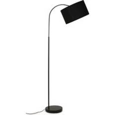 ValueLights Curva Black Floor Lamp 155cm