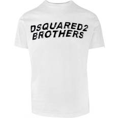 DSquared2 Men Clothing DSquared2 Brothers Fading Logo White T-Shirt