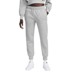 Nike Women's Sportswear Phoenix Fleece Mid-Rise Tracksuit Bottoms - Dark Grey Heather/Sail
