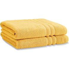 Yellow Towels Catherine Lansfield Zero Twist Bath Towel Yellow (140x100cm)