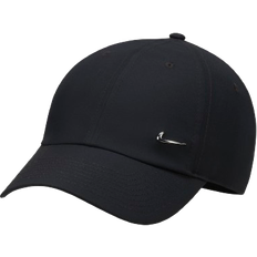 Nike Unisex Clothing Nike Dri-FIT Club Unstructured Metal Swoosh Cap - Black/Metallic Silver