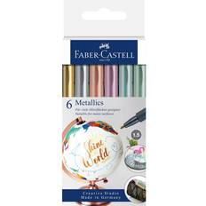 Water Based Markers Faber-Castell Metallics Marker Cardboard Wallet 6-pack