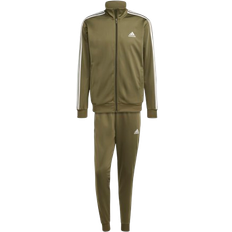 adidas Men Sportswear Basic 3-Stripes Tricot Tracksuit - Olive Strata