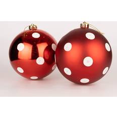 Shatchi 60mm/6Pcs Baubles Shatterproof Polka Christmas Tree Ornament