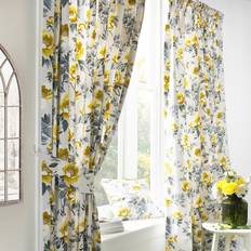 Florals Curtains Furn Peony Floral Pencil Pleat