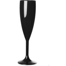 Black Champagne Glasses BBP Elite Premium Flute Champagne Glass