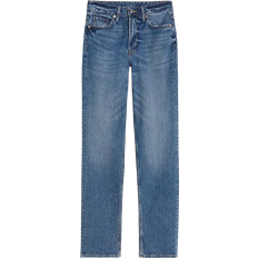 H&M Slim Straight High Jeans - Denim Blue