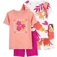 Orange Pyjamases Carter's Toddler Girls 4-pc. Shorts Pajama Set, 4t, Orange Orange