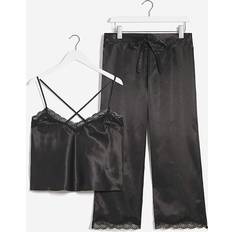 Black - Women Sleepwear Boux Avenue Maisie Satin & Lace Cami Set Black