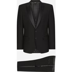 Linen Suits Dolce & Gabbana Wool and silk Martini-fit tuxedo suit blue