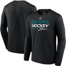 NHL T-shirts Fanatics Branded Men's Black San Jose Sharks Authentic Pro Primary Long Sleeve T-Shirt