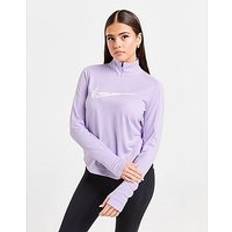 Nike Sportswear Garment Base Layer Tops Nike Swoosh Women's Dri-FIT 1/4-Zip Mid Layer Purple Polyester UK 12–14