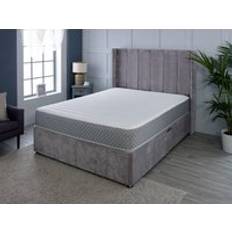 Grey Spring Mattress Starlight Beds Budget Friendly Hybrid Coil Spring Matress 120x190cm