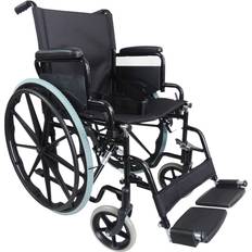 Loops Lightweight Self Propelled Steel Transit Wheelchair Foldable Design Black