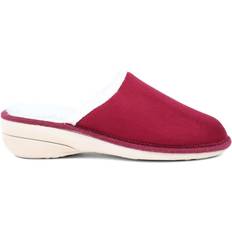 Textile - Women Slippers Pavers Wedge Sole - Burgundy
