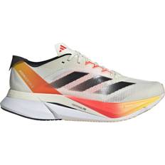 Men - White Running Shoes adidas Adizero Boston 12 M - Ivory/Core Black/Solar Red