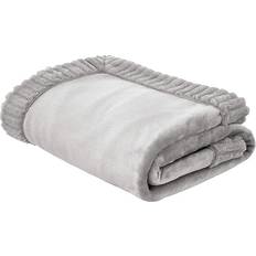 Catherine Lansfield Velvet And Faux Fur Soft Blankets Grey, Silver (200x150cm)
