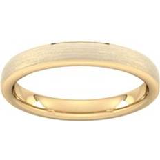 Rings Goldsmiths 3mm Shape Heavy Polished Chamfered Edges With Matt Centre Wedding Ring In Carat Yellow Ring