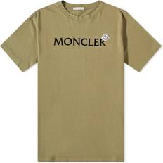 Moncler T-shirts Moncler Khaki Flocked T-Shirt 875 OLIVE