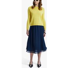 Women - Yellow Jumpers James Lakeland Scoop Neck Piped Edge Knit Jumper