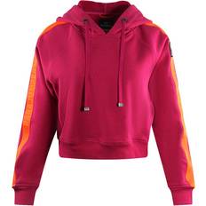 Parajumpers Jumpers Parajumpers Letta Taped Sleeves Pink Cropped Hoodie