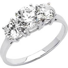 Precious Stars Engagement Ring - White Gold/Transparent