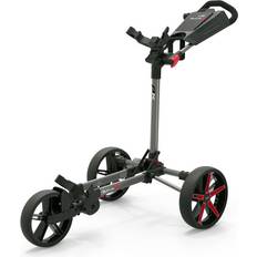 Powakaddy DLX-Lite FF Push Cart Golf Trolley Gunmetal/Red