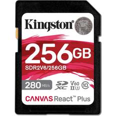 Class 10 - SDXC Memory Cards & USB Flash Drives Kingston Canvas React Plus SDXC Class 10 UHS-II U3 V60 280/150MB/s 256GB