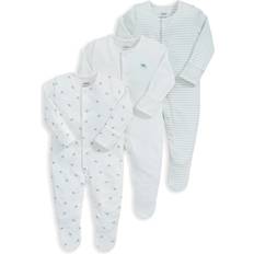 Night Garments Children's Clothing Mamas & Papas Turtle Sleepsuits 3-pack - Blue (S79FB9IB1)