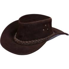 Brown Hats Infinity Leather Unisex Cowboy Outback Suede Aussie Bush Hat Brown