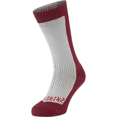 Sealskinz Cold Weather Mid Length Socks - Grey/Red