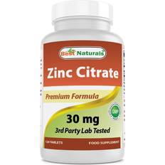 Silicon Vitamins & Minerals Best Naturals Zinc Citrate 30 mg 120 pcs