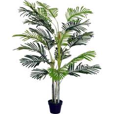 Plastic Decorative Items OutSunny Tropical Palm Green Artificial Plant