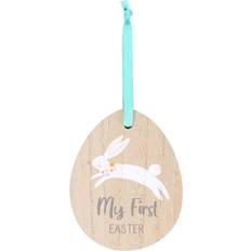 MDF Easter Decorations Something Different My First Egg Brown Easter Decoration 10cm