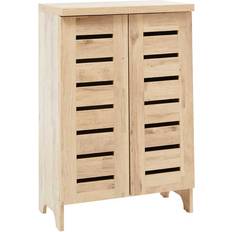 Hallway Furniture & Accessories House and Homestyle Slatted Light Oak Shoe Rack 60x89.5cm