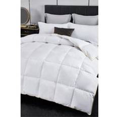 Polyester Duvets Groundlevel White Goose Feather and Down 15 Tog Super King Duvet (260x220cm)