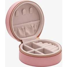 Jewellery Boxes T.H.Baker Sophia Pink Zipped Round Leather Jewellery Box SP3336