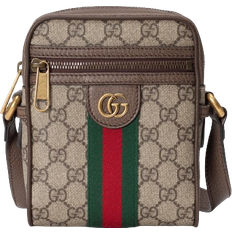 Brown Crossbody Bags Gucci Ophidia GG Shoulder Bag - Beige/Ebony