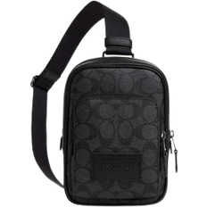 Coach Backpacks Coach Track Pack 14 In Signature Canvas - Gunmetal/Charcoal/Black