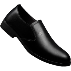 Shein Men Metal Decor Dress Loafers, Business Work Black Dress Shoes