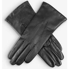 Dents Womens Black Maisie Cashmere-lined Touchscreen Leather Gloves
