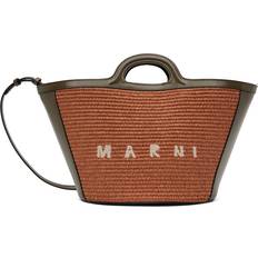 Orange Bucket Bags Marni Orange & Khaki Small Tropicalia Bucket Bag ZO750 Brick/Olive UNI