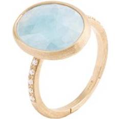 Marco Bicego Siviglia 18ct Yellow Gold Aquamarine Diamond Ring