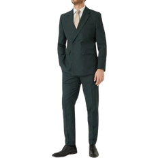 Burton Double Breasted Slim Fit Suit Jacket - Green