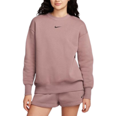 Nike Phoenix Fleece Oversized Crew Sweatshirt - Smokey Mauve/Black