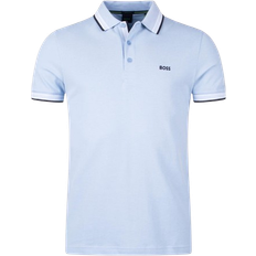 Shirt Collar Tops Hugo Boss Pique Polo Shirt - Light Blue
