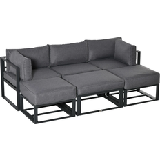 Outdoor Lounge Sets Garden & Outdoor Furniture OutSunny 6 Piece Sectional Outdoor Lounge Set, 1 Table incl. 3 Sofas