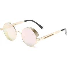 HKHBJS Polarized Steampunk Style Inspired Sunglasses Gold