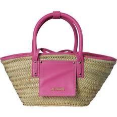 Women Beach Bags Jacquemus Mini Beach Basket Bag - Dark Pink